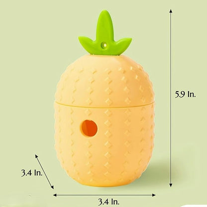 Cat Dog Slow Feeder Set Lucky Clover Lick Mat & Pineapple Puzzle Toy Food Grade Silicone Easy to Clean Anti-Slip Base Pet Accessories (Puzzle Toy-1 2pcs)