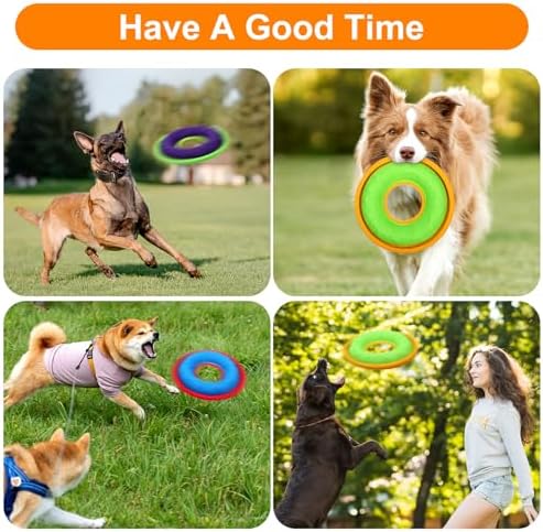 3 Pcs Pet Flying Discs - 9.05 Inch, Interactive Flyer Toys, Feedable Lightweight Catch and Fetch Toys for Small Medium Large Dogs, Floats in Water & Safe on Teeth - Image 7
