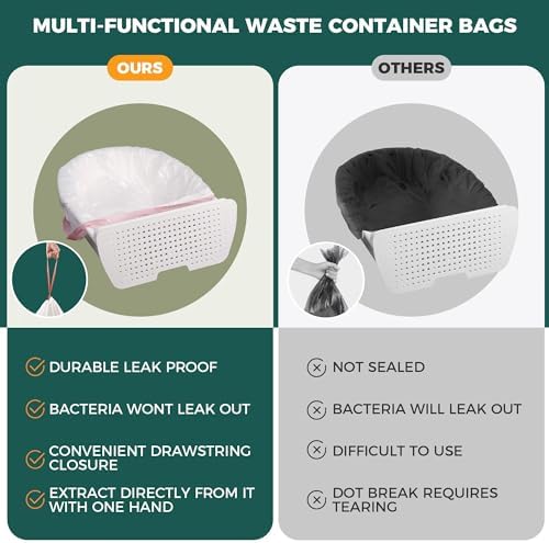 100 Pack Drawstring Cat Litter Box Liner Bags For Litter-Robot 3/4,Waste Bags Compatible With Self-Cleaning Litter Box,Heavy Duty - Image 3