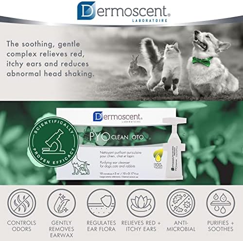Dermoscent Pyoclean OTO Dog Ear Cleaner - Drops to Stop Head Shaking, Itchy & Waxy Ears - Non-Toxic - Ear Cleaning Solution for Dogs - Image 7