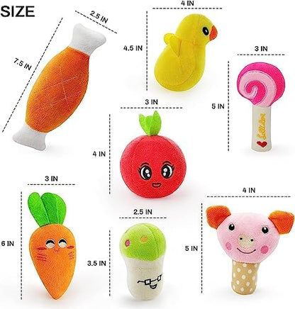 LEGEND SANDY Dog Squeaky Toys, Plush Small Dog Toys for Dogs, Stuffed with Squeakers,14 pcs Puppy Toys with a Carrying Bag for Small Medium Size - Image 6