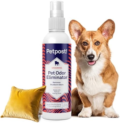 Petpost | Pet Odor Eliminator Spray for Dogs & Cats - Naturally Effective Deodorant and Bad Smell Killer - For Spraying Your Pet or Around the Home 8 oz. by Petpost
