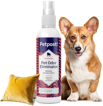 Petpost | Pet Odor Eliminator Spray for Dogs & Cats - Naturally Effective Deodorant and Bad Smell Killer - For Spraying Your Pet or Around the Home 8 oz. by Petpost