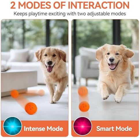 ALL FOR PAWS Interactive Dog Toy, Smart Dog Ball for Medium and Large Dogs, Automatic Moving, Bouncing and Rotating Ball Toy, ETPU Material, Motion-Activated and USB Rechargeable - Image 2