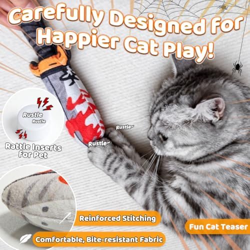 4PCS Catnip Cat Kicker Toys [8000mg Premium Catnip] 7.87 Inches - Image 5