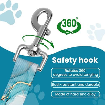 Adjustable pet cat and Dog car seat Belt，The Lanyard is Flexible and Adjustable from 20 to 33 inches(Blue Marble) - Image 3