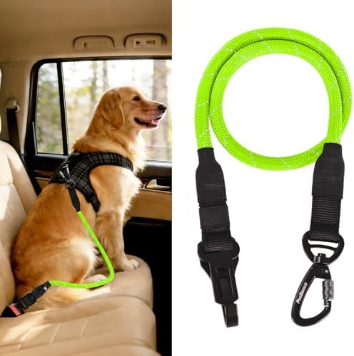 PetBonus Dog Seat Belt for Car, Durable Rope Dog Car Harness for Vehicle by Petbonus