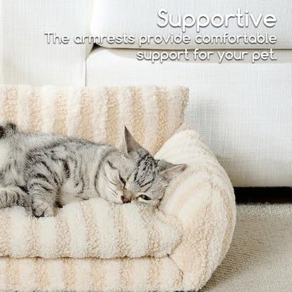 Hollypet Cat Bed Small Dog Orthopedic Couch Beds for Pets up to 13 lbs - Image 4