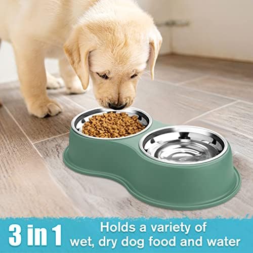 Epetslove Stainless Steel Dog Bowls Double Non-Slip Dog Water and Food Bowl - Image 5