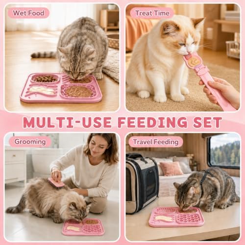 AZY 3-Piece Slow Feeder Cat Bowl Set with Strong Suction Cups - Image 6