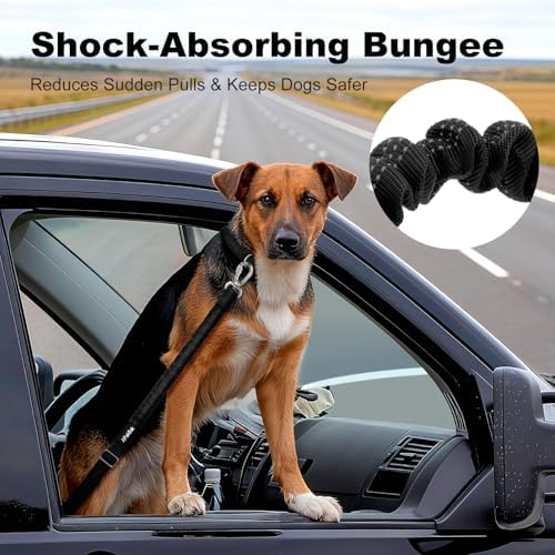 Dog Seat Belt for Car, Car Harness with Locking Aluminum Hook - Image 3