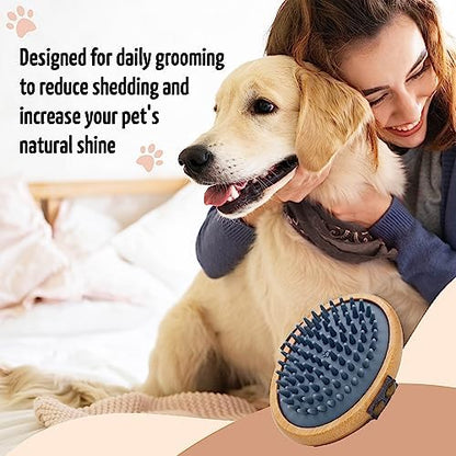 The Buddy System - Pet Close Brush, Oval Palm Brush with Rubber Bristles - Image 3