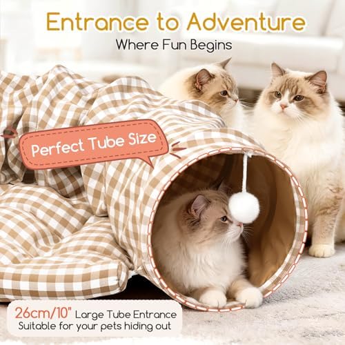 Bunny Tunnel Bed, Collapsible Tunnel Tubes with Removable Bed - Image 4