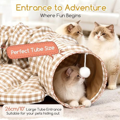 Bunny Tunnel Bed, Collapsible Tunnel Tubes with Removable Bed - Image 4