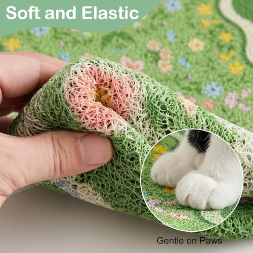 Glittme Cat Litter Mat, 33"x22" Non-Slip Washable Trapping Mat for Cats - Image 4