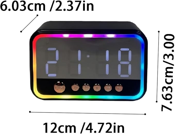 ULar 4K Camera Wireless Clock USB-Powered Picture Taking Cam–Motion Detection Pet Monitors for Home Indoor Security Cameras Support App Remote Colorful Alarm Clock - No Audio