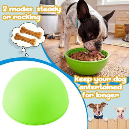 Patelai 2 Pcs Dog Lick Bowl, Slow Feeder Bowl for Dogs, Green, Blue, Bone - Image 4