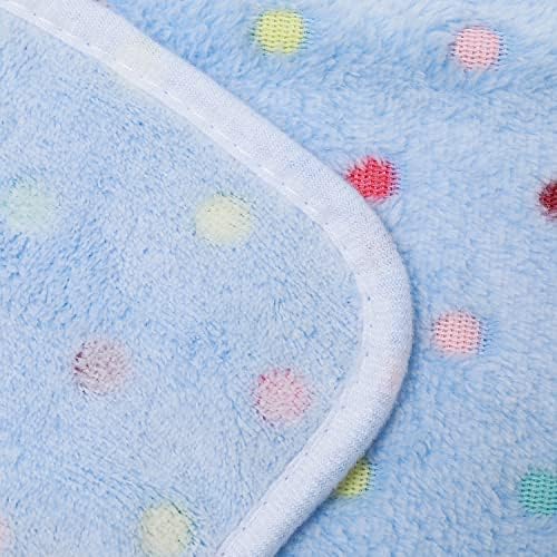 Luciphia 1 Pack 3 Blankets Super Soft Cute Dot Pattern Pet Blanket Flannel Throw for Dog Puppy Cat Medium(30x20), Blue - Image 6
