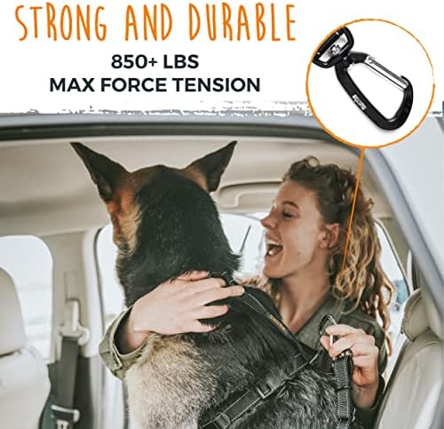 Mighty Paw Dog Seat Belt For Car - LATCH Compatible Adjustable Dog Seatbelt Harness for Small, Medium and Large Pets. Distraction Free Driving, Heavy-Duty Design with Aviation Grade Aluminum Carabiner - Image 4