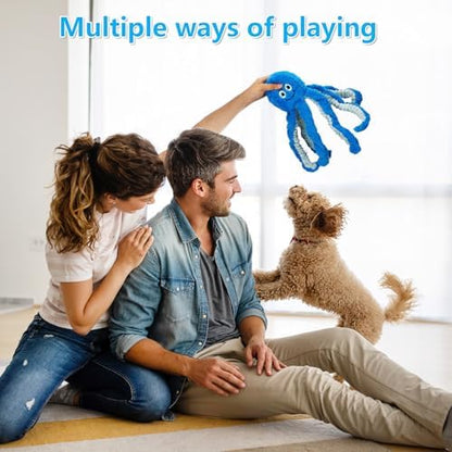 Dog Toys with Crinkle Paper- Octopus Stuffed Dog Squeak Toy Interactive Tug of War Puppy Toys for Small, Medium, Large Dogs - Image 7