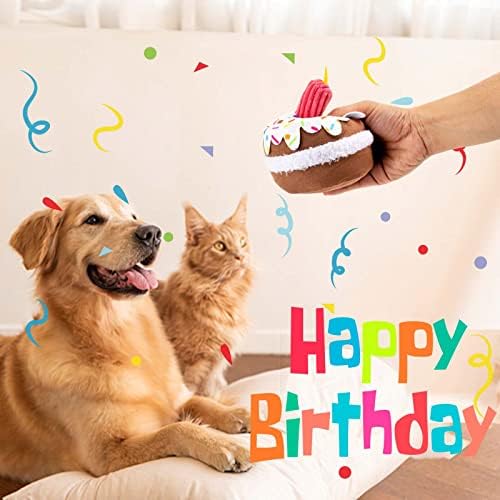 lilfrd Dog Birthday Toy, Birthday Cake Toys for Puppy Gifts, Squeaky Plush Dog Toys - Image 2