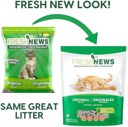 Fresh Pellet Non-Clumping Paper Cat Litter, 25 Pound - Image 2