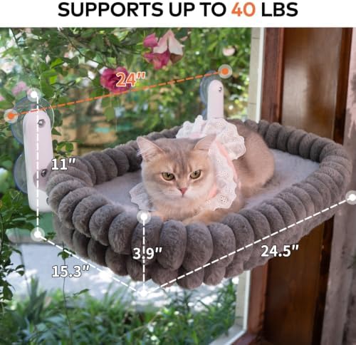 CHEERPALS Cloud Cat Window Perch for Indoor Cats Hammock Bed Foldable - Image 6