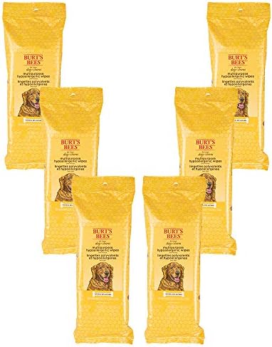 Burts Bees for Pets Honey Multipurpose Dog Grooming Wipes, 50 Count, 6-Pack by BurtsBeesforPets