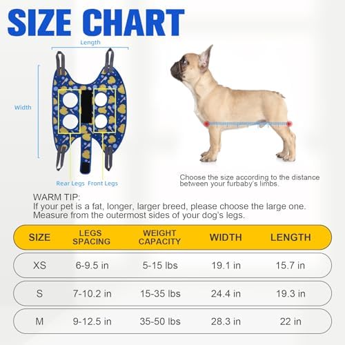 PAWCHIE Dog Grooming Hammock Harness for Dogs & Cats with Pet Nail Clipper Trimmer - Cat Hanger Sling for Trimming Clipping Nails- Dog Hammock Restraint Bag for Small Medium Large Dog, Navy Blue XS - Image 6