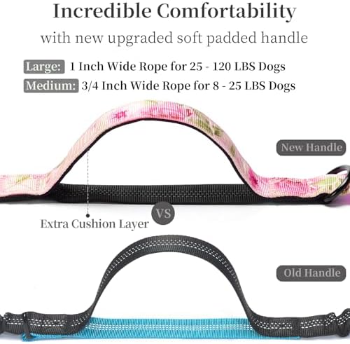 iYoShop Hands Free Dog Leash with Zipper Pouch, Pink Sakura, Large - Image 3