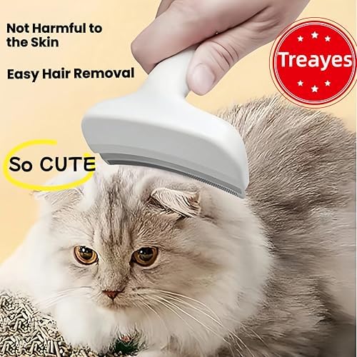 Pink Large Dog Shedding Brush, Tight V-Tooth Pet Brush with Ergonomic Design Comfort Grip, Professional Dogs Deshedding Tool for Tiny Breeds and Cats - Image 6