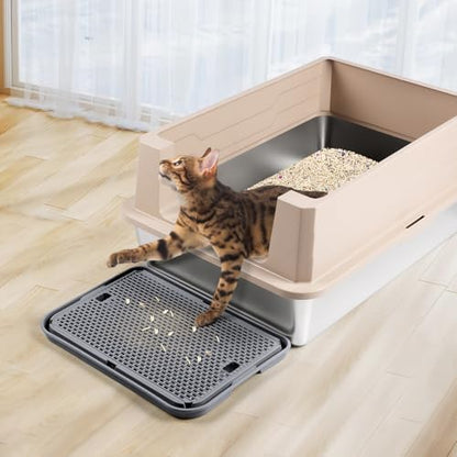 Cat Litter Box Step, Large Cat Litter Ramp with Filter Function, Dark Grey - Image 7
