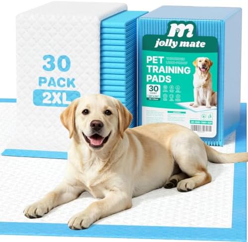 Dog Pads Extra Large 30"x36"-30 Pack Super Absorbent XXL Pee Pads for Dogs by JollyMate