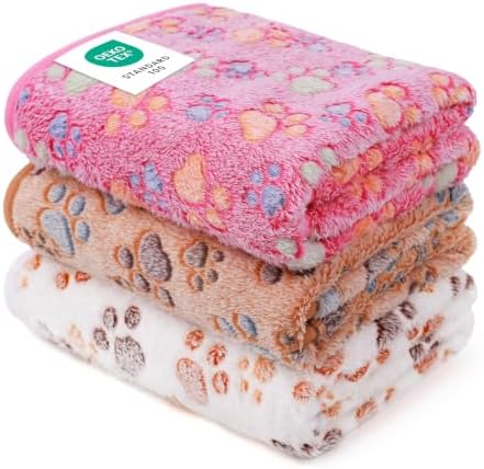 Luciphia Dog Blanket 3 Pack, Soft Cozy Fleece Throw for Puppy Cat,23"x16" by luciphia