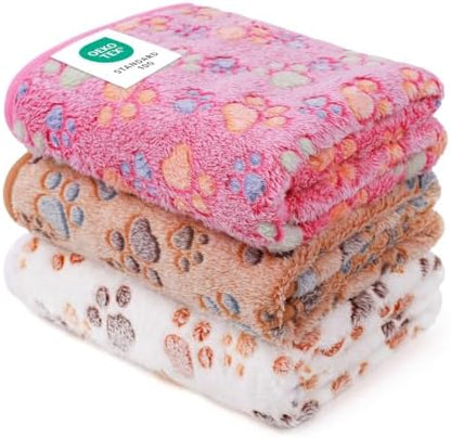 Luciphia Dog Blanket 3 Pack, Soft Cozy Fleece Throw for Puppy Cat,23"x16" by luciphia