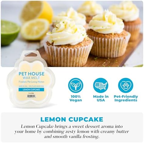 Lemon Cupcake Spring and Summer Wax Melts Plant-Based Wax, Pet House - Image 2