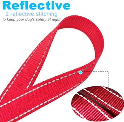 6FT Tie Out Dog Leash Dog Tie down 1"Wide Reflective Nylon Tether - Image 4