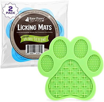 Raw Paws Licking Mats, 2-ct - Calming Lick Mat for Dogs & Cats - Easy Clean by RawPawsPetFood