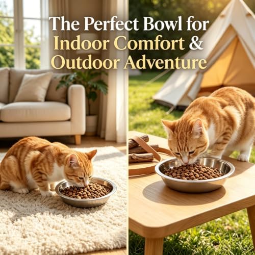 6Pcs Stainless Steel Cat Bowls 6.25In Shallow Wide Whisker-Friendly - Image 7