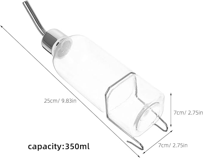 balacoo Pet Hanging Water Dispenser 9.84In Portable Leak-Proof Automatic Dog Water Bottle for Crate and Kennel Feeding