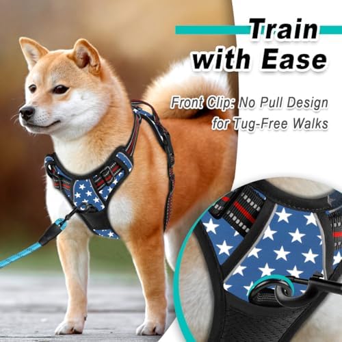 BARKBAY Dog Harness for Large Dog No Pull 2 Leash Clips Dog Vest - Image 2