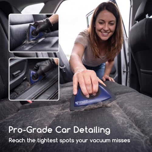 Analan Mini Pet Hair Remover for Car Detailing Dog Hair Tool(Blue Violet) - Image 2