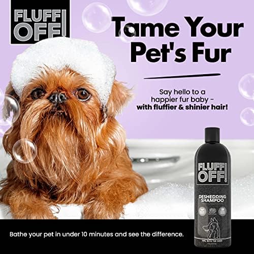 Fluff Off! by Girl With The Dogs, Natural Deshedding Dog & Cat Shampoo and Conditioner, 16 oz Bundle - Image 4