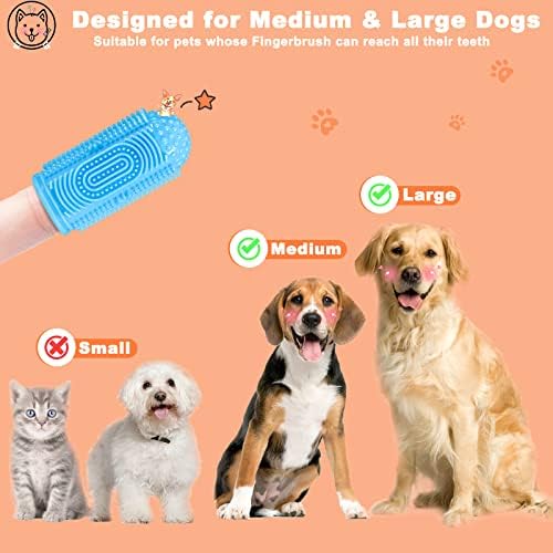 Dog Toothbrush Finger Toothbrush Dogs Tooth Brushing Kit 4Pack Dogs Finger Toothbrushes for Dog Teeth Cleaning& Dental Care Doges Tooth Brush Pet Toothbrush - Image 4