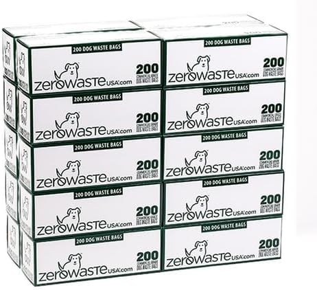 Zero Waste USA 4,000 Premium Dog Waste Station Refill Roll Bags - Up to 40% thicker & stronger than competitor bags - Guaranteed to fit any commercial roll bag dispenser (20 rolls of 200 bags)