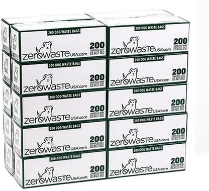 Zero Waste USA 4,000 Premium Dog Waste Station Refill Roll Bags - Up to 40% thicker & stronger than competitor bags - Guaranteed to fit any commercial roll bag dispenser (20 rolls of 200 bags)