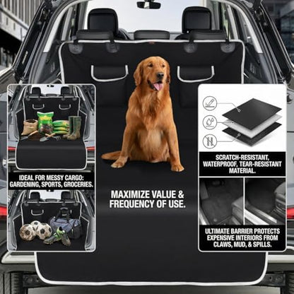Cargo Liner for Dogs Waterproof PetCargo Liner with Side Flaps Large SizeUniversal Fit Area with Side and BumperProtector SUV Pet Cargo Liner - Image 4