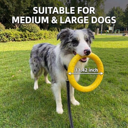 Dog Toys, Dog Chew Toys for Aggressive Chewers,Flying Discs for Medium/Large Breeds. Floating Dog Ring Toys for Throwing, Catching, Grabbing. (Large) - Image 6