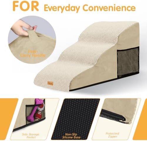 Topmart High Density Extended Foam Dog Ramp&Steps 3 Tiers,15.7" High - Image 5