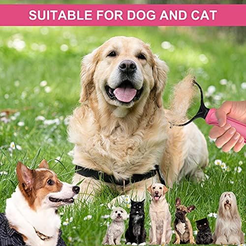 Undercoat Rake for Dogs, whoobell 2 Side Undercoat Brush for Deshedding and Dematting for Dog Cat Rabbit, Professional Pet Grooming HairTools, Removes Loose Undercoat and Nasty Shedding - Image 6